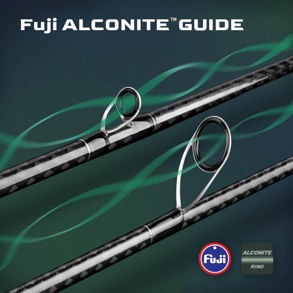 Tournament-Grade Fishing Rod, Fuji Alconite Guides