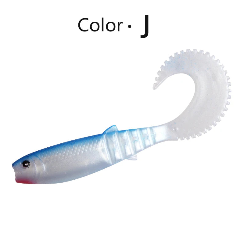 Cannibal Curved Tail Fishing Lures Artificial Wobblers