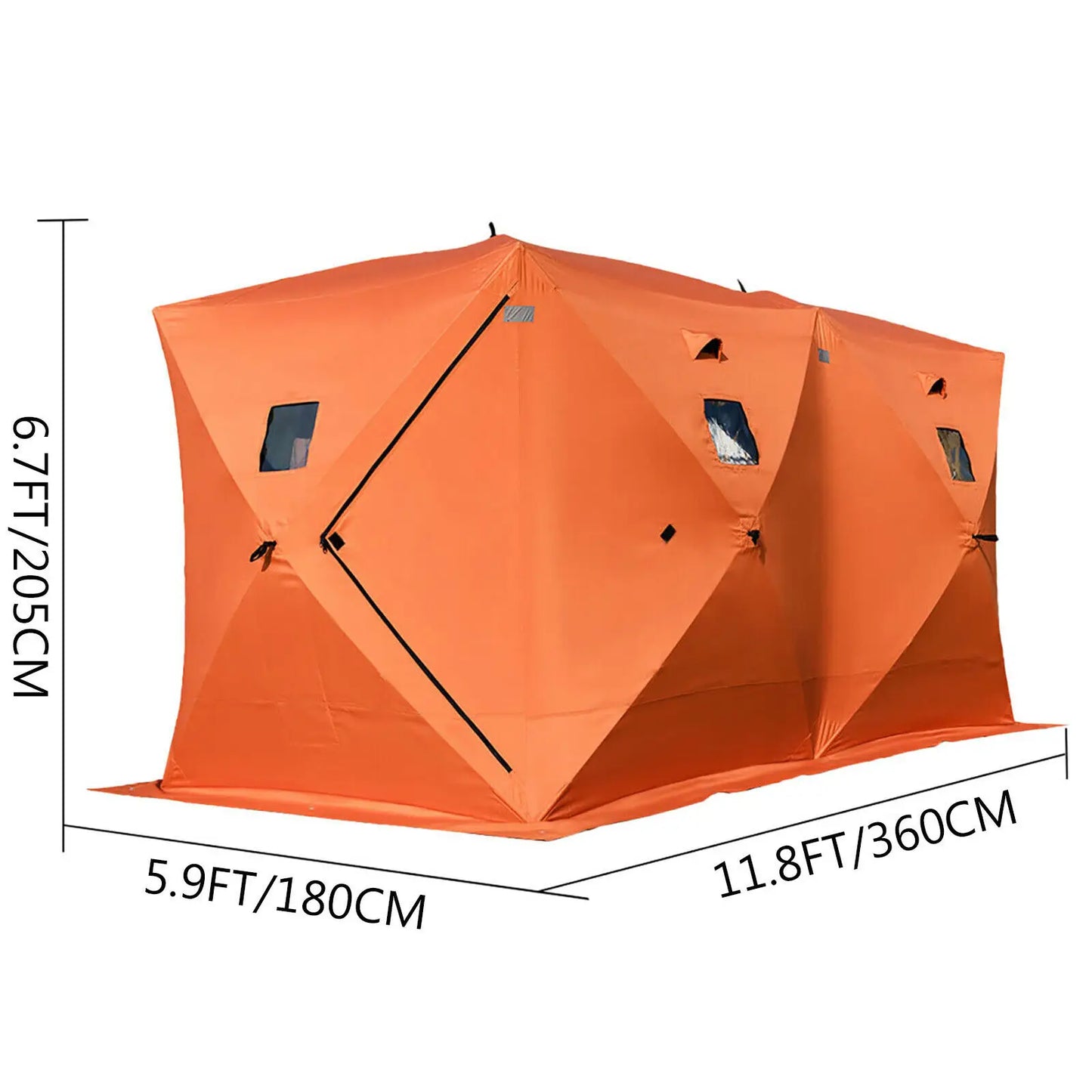 Ice Fishing Tent Warm Awning Pop-Up 8-Person