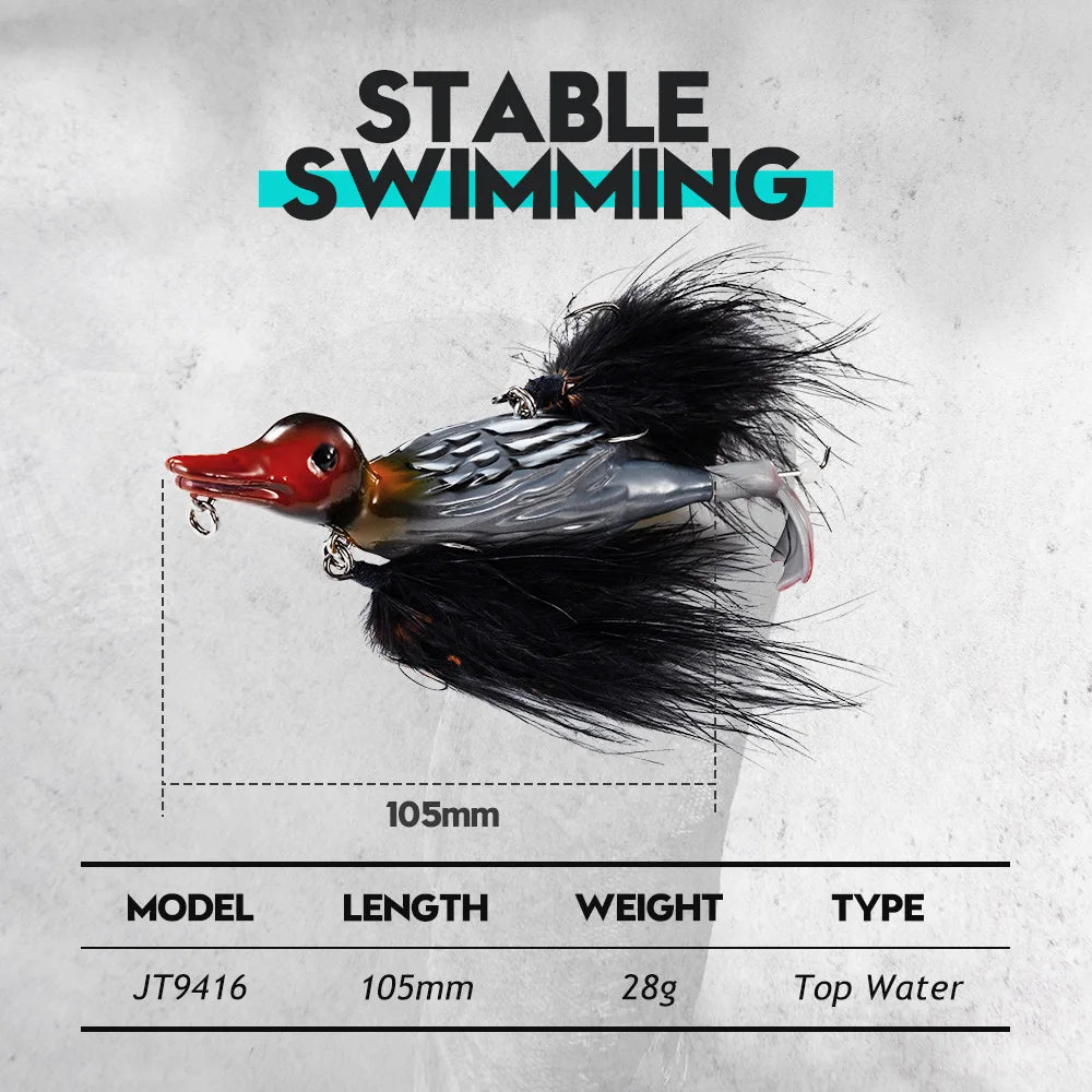 Floating 3D Suicide Duck Fishing Lures for Bass