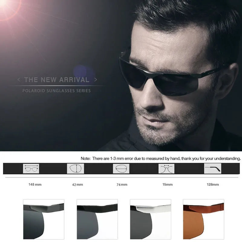 Sunglasses Men's Designer Sports Polarized UV400 Lens