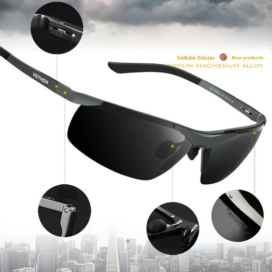 Sunglasses Men's Designer Sports Polarized UV400 Lens