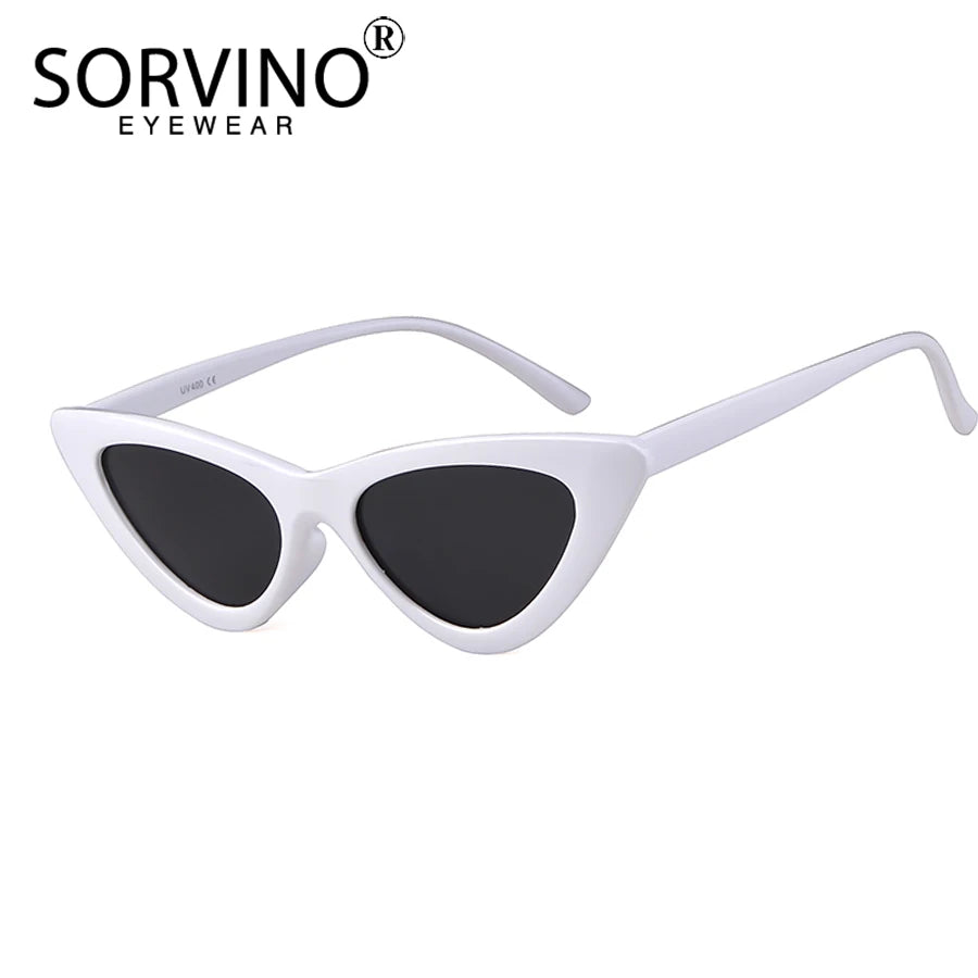 Retro Polarized Small Cat Eye Sunglasses Women