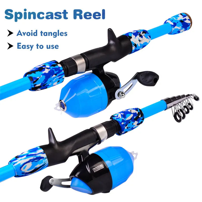 Children Fishing Rod and Spincast Reel Combo