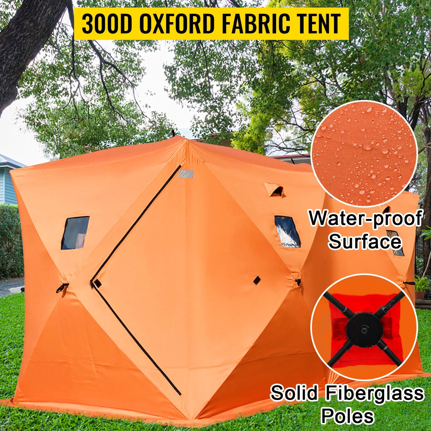 Ice Fishing Tent Warm Awning Pop-Up 8-Person