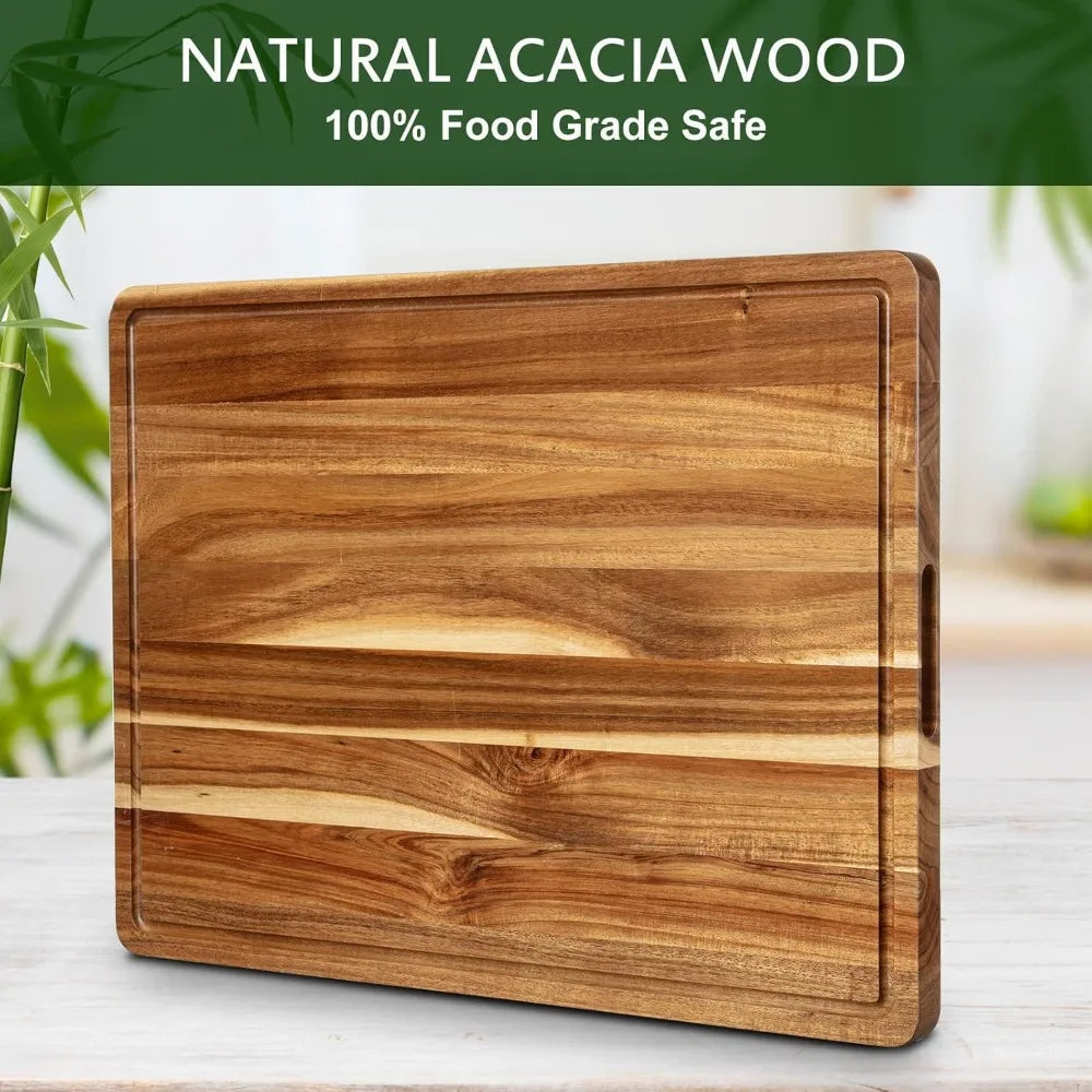 Extra Large Acacia Wood Cutting Board, 24x18