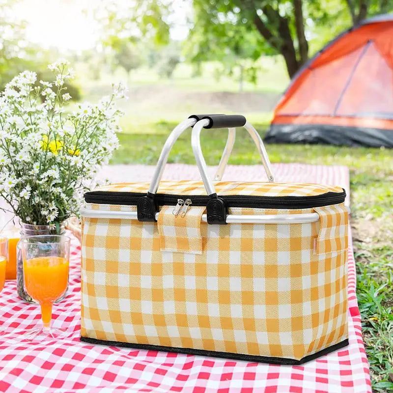 Folding insulated picnic  Portable Camping basket