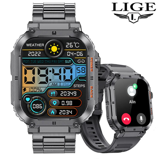 Sports Fitness Smartwatch For Men Bluetooth Waterproof