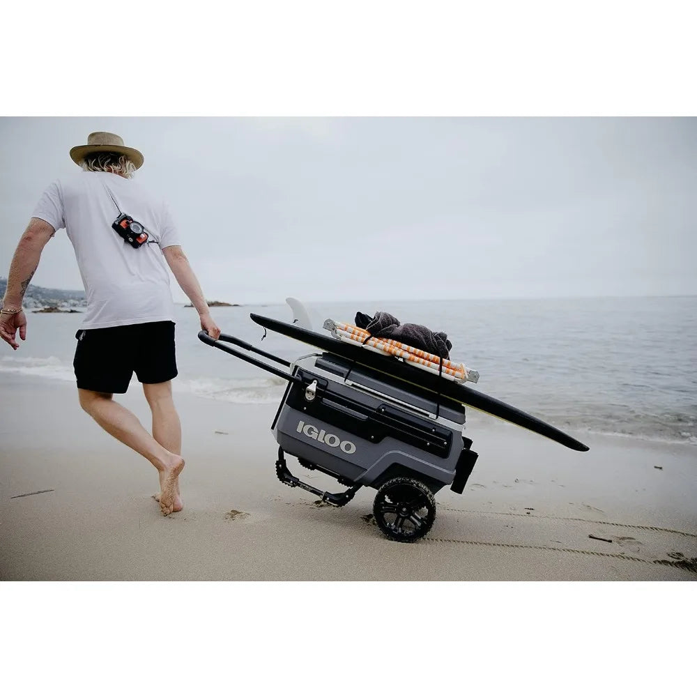 70 Qt Premium Trailmate Wheeled Rolling Cooler, Gray