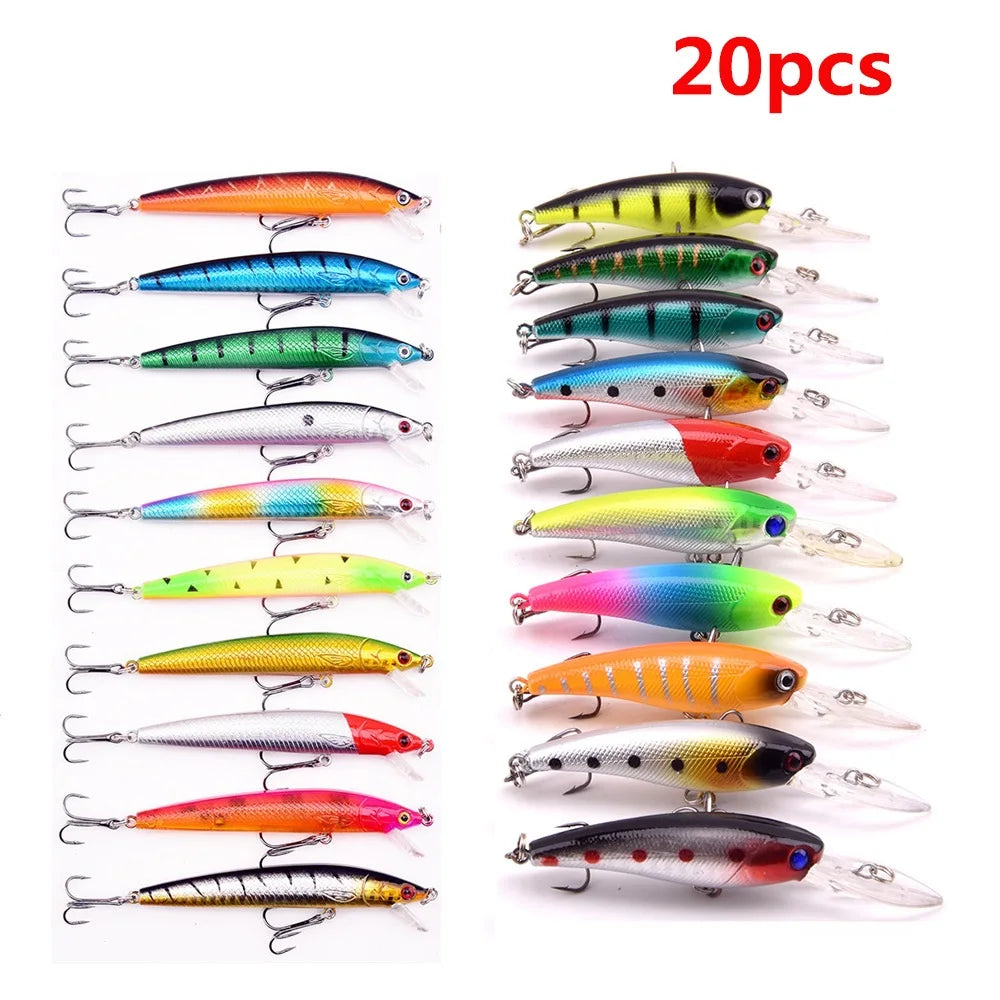 Fishing Lure Set Mini Minnow Floating Crankbait