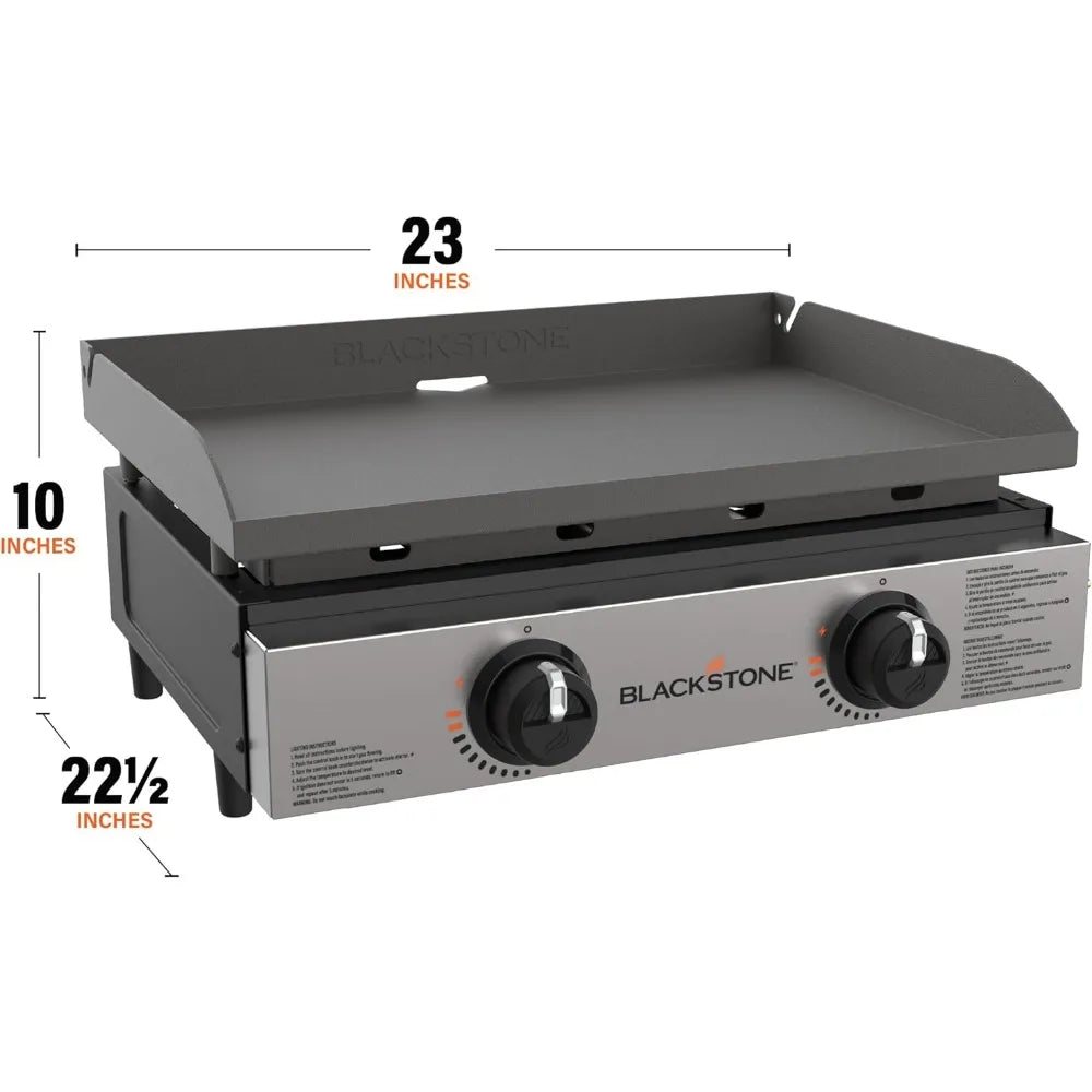 22” Tabletop Gas Griddle with Stainless Steel Faceplate,