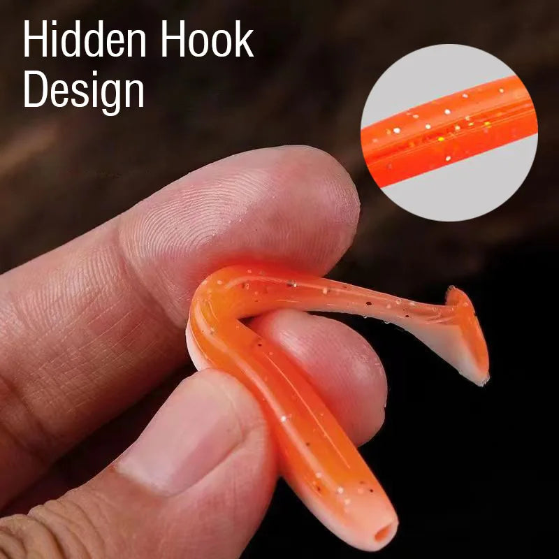 50pcs Soft Lure Silicone Shad Wobbler Swimbait