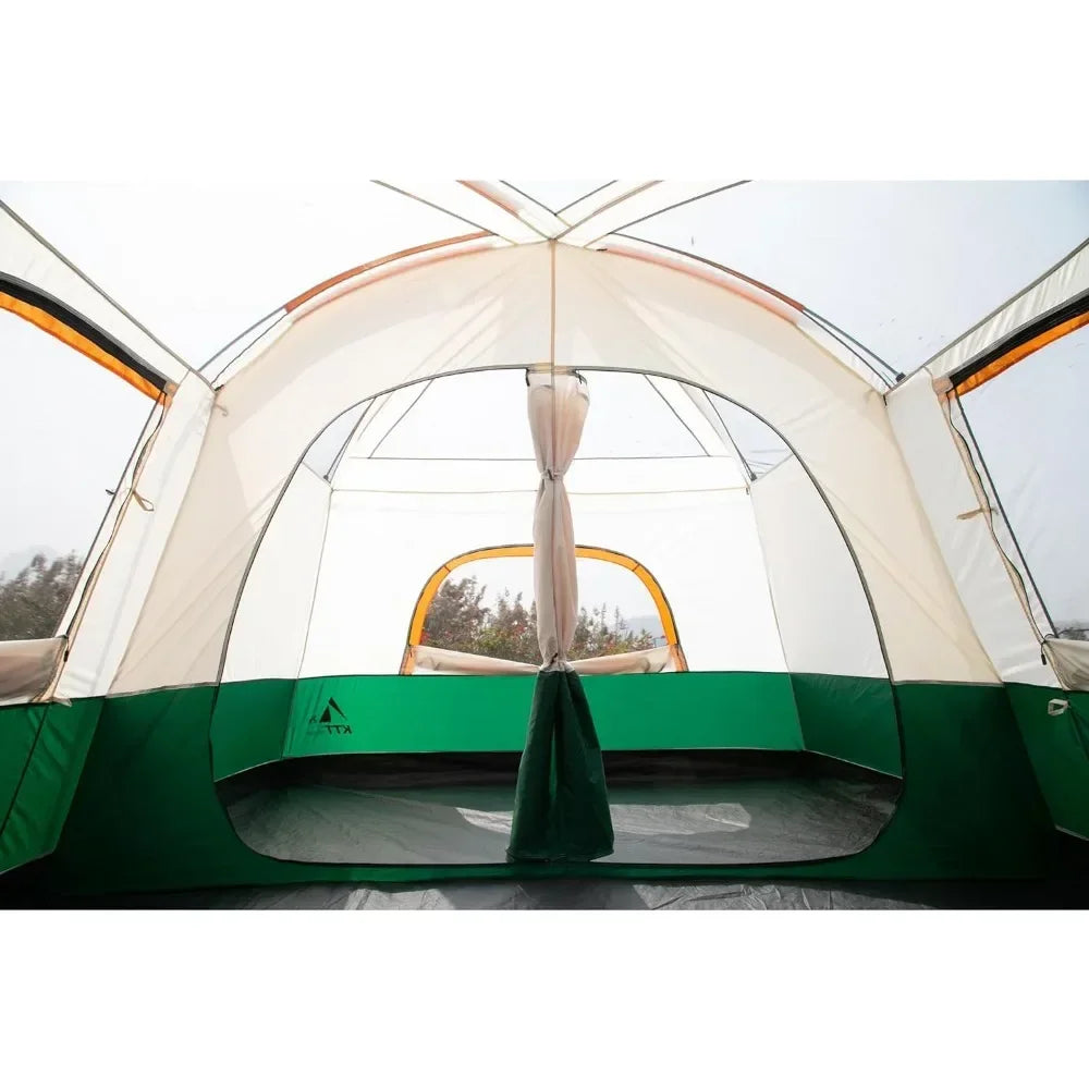 Tent Family Cabin Tents,2 Rooms,3 Windows