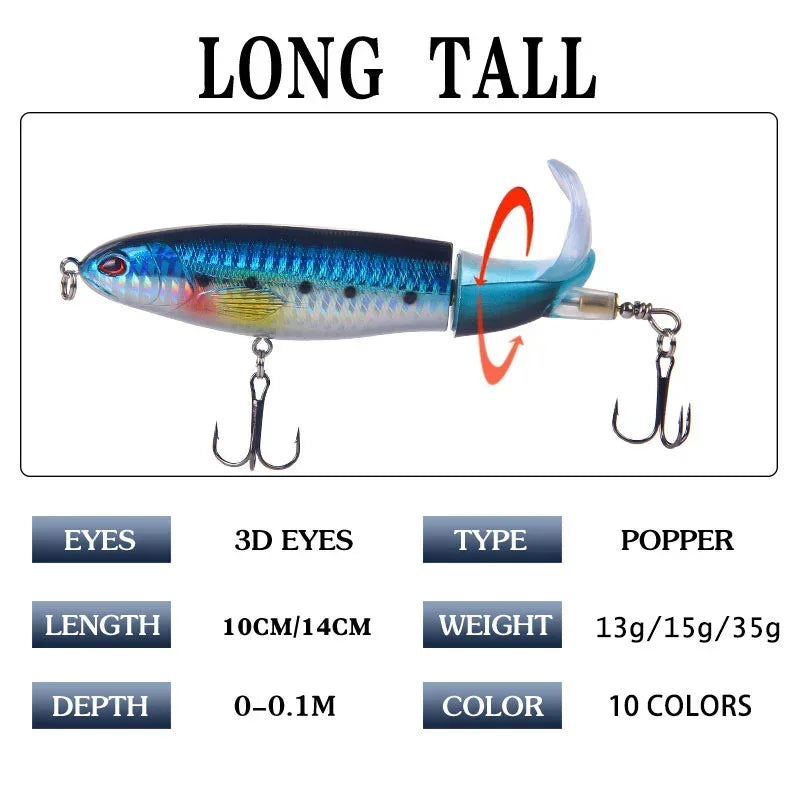 1 Pcs Topwater Fishing Lure Whopper Popper