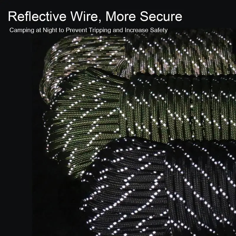 Paracord Reflective Outdoor Survival Rope 49.2ft