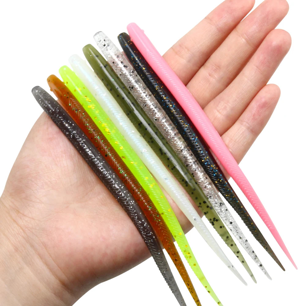 10pc Fishing Bass Lure Wacky Worm