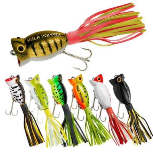 Mini Hula Popper Lure Topwater Trolling Bait