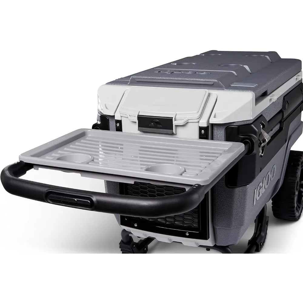 70 Qt Premium Trailmate Wheeled Rolling Cooler, Gray