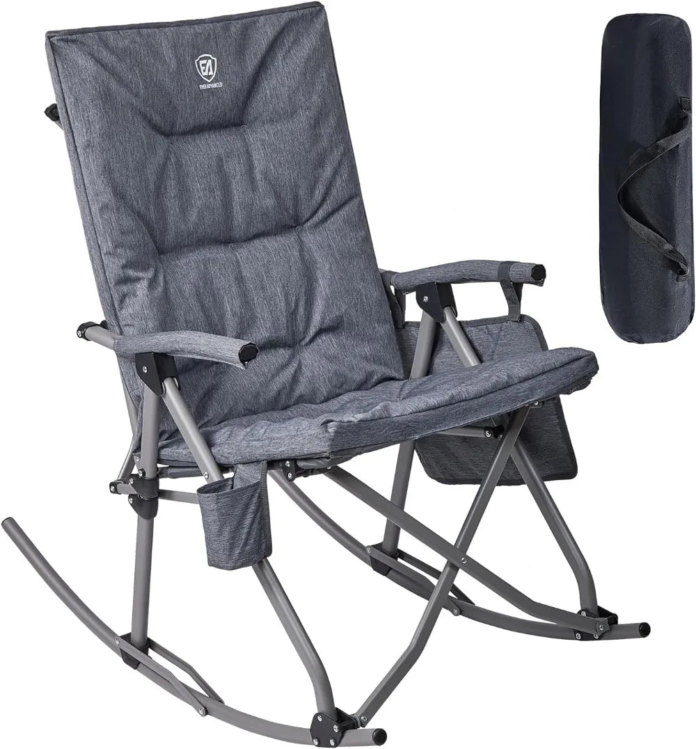 Oversized Folding Rocking Camping Padded Portable  Chair