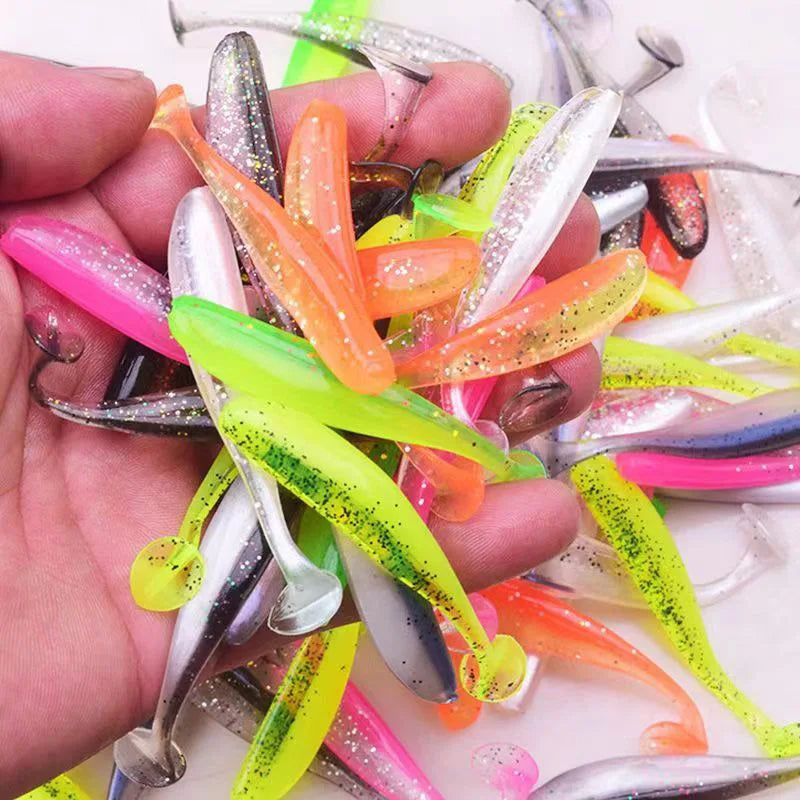 50pcs Soft Lure Silicone Shad Wobbler Swimbait