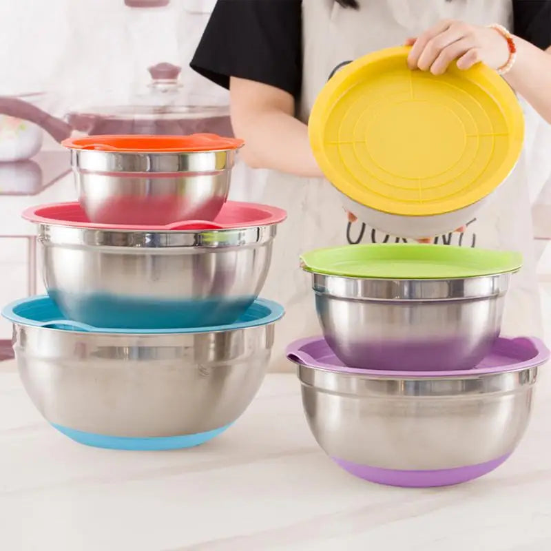 Mixing Bowl Set Thickened Stainless Steel Non-Slip