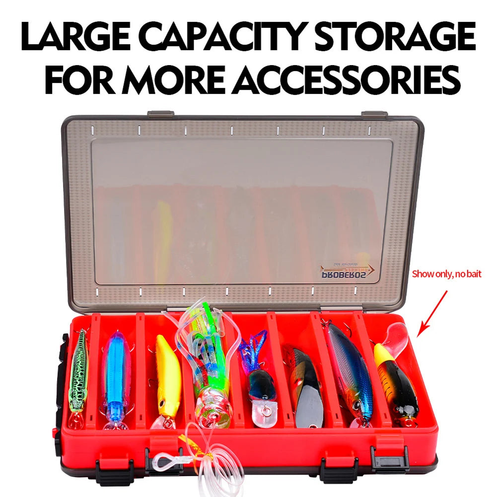 5-1 Pcs Fishing Tackle Box Double Sided Opening