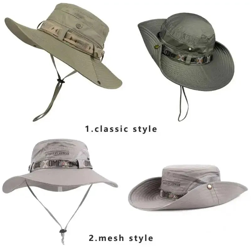 Bucket Hat UV Protection Wide Brim Panama Fisherman