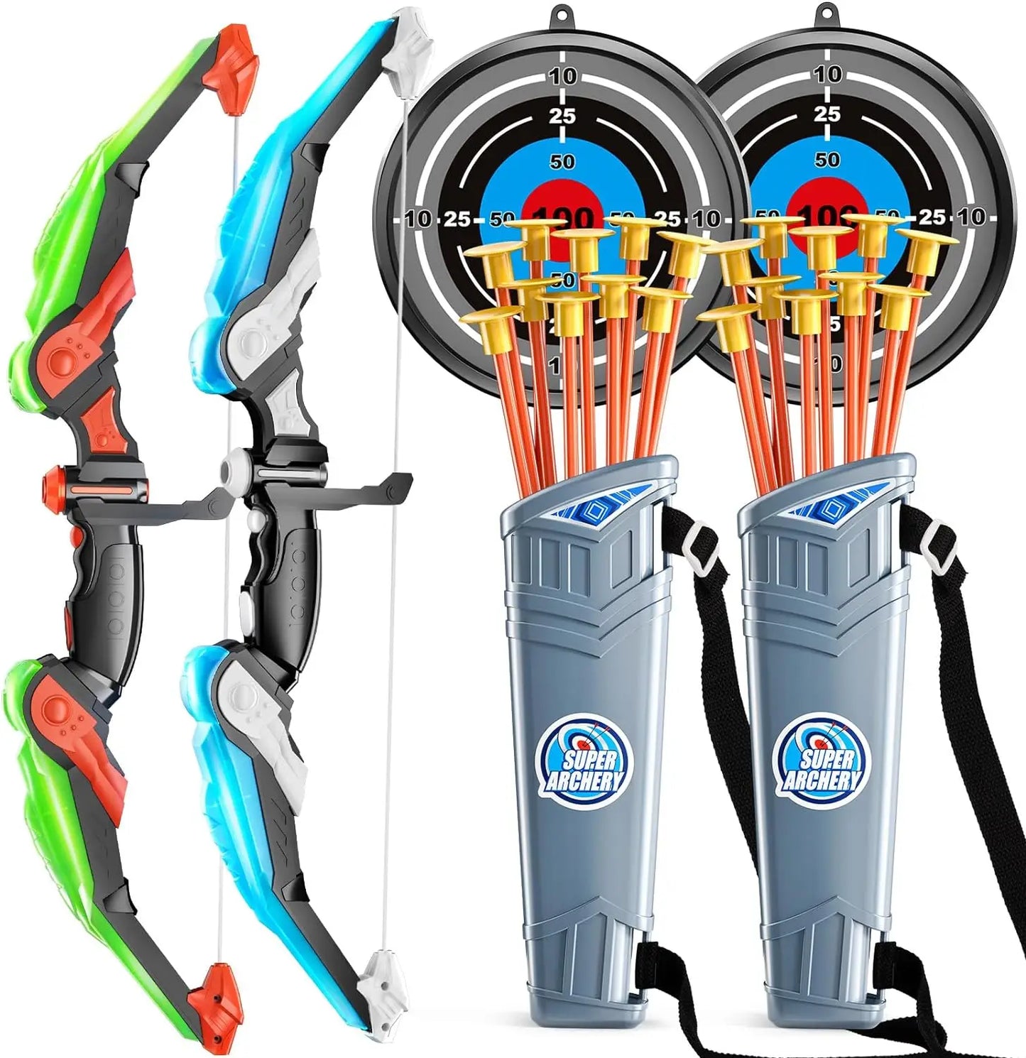 Kids Bow and Suction Arrow Set, LED