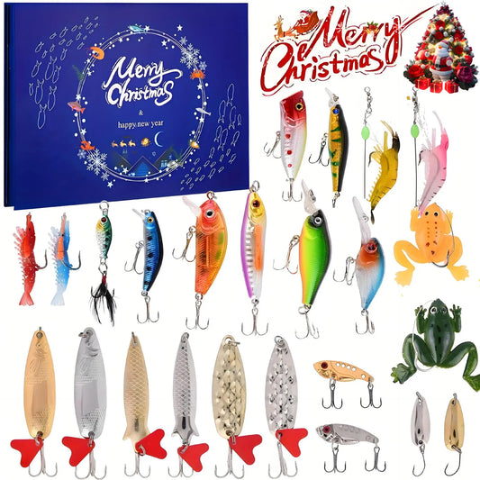 Advent Calendar Fishing Christmas Countdown 24 Days Fishing Set