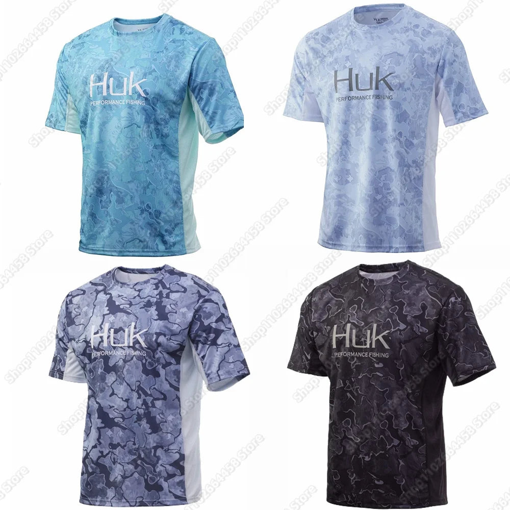 HUK Fishing Shirt Short Sleeve Uv Protection