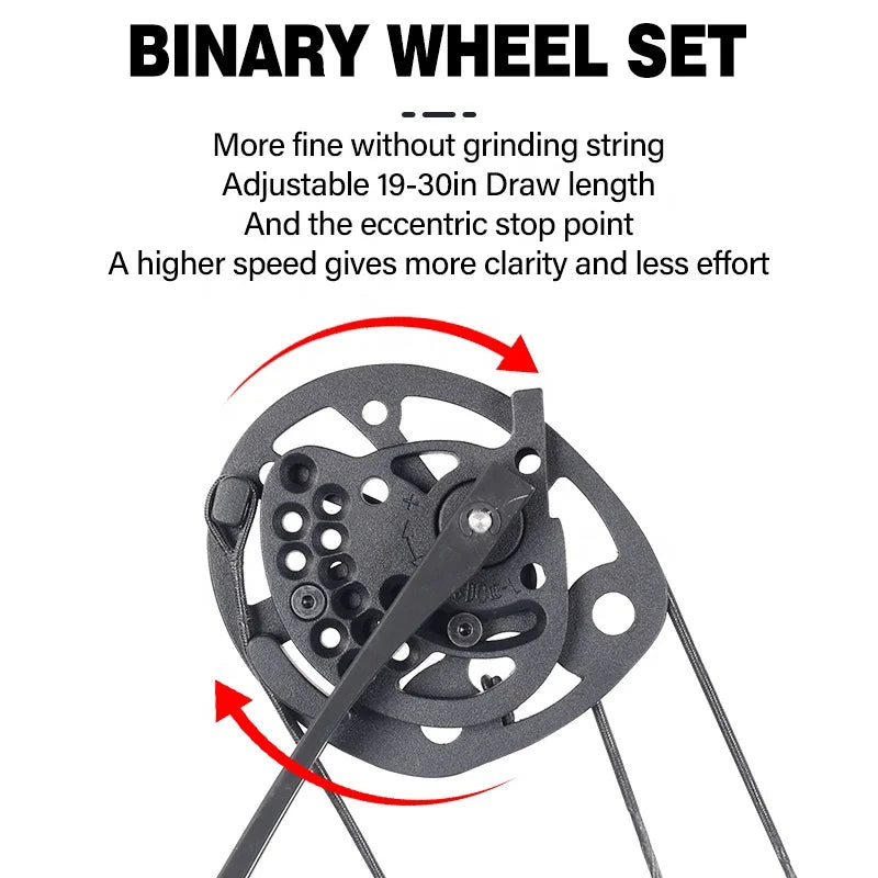 Compound Bow & Arrow Set Adjustable 30-60 lb