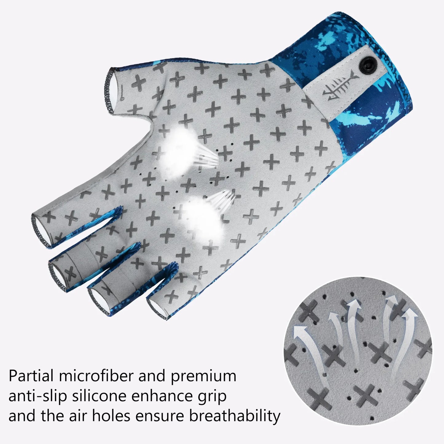  3/4 Finger Gloves Breathable Anti-Slip Palm