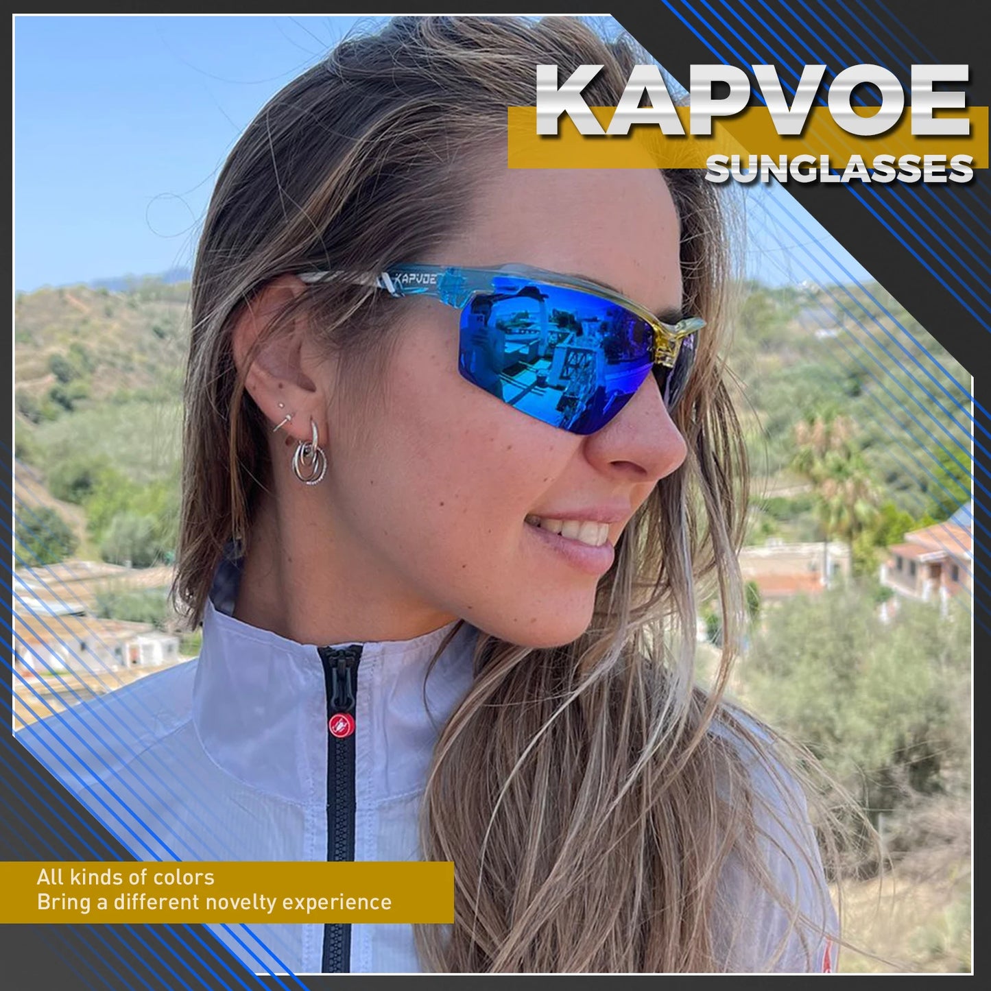 Kapvoe Polarized Fishing Sunglasses Cycling Glasses