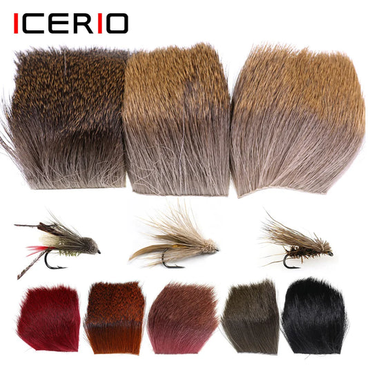 1 Piece Natural Deer Hair Patch Dry Flies