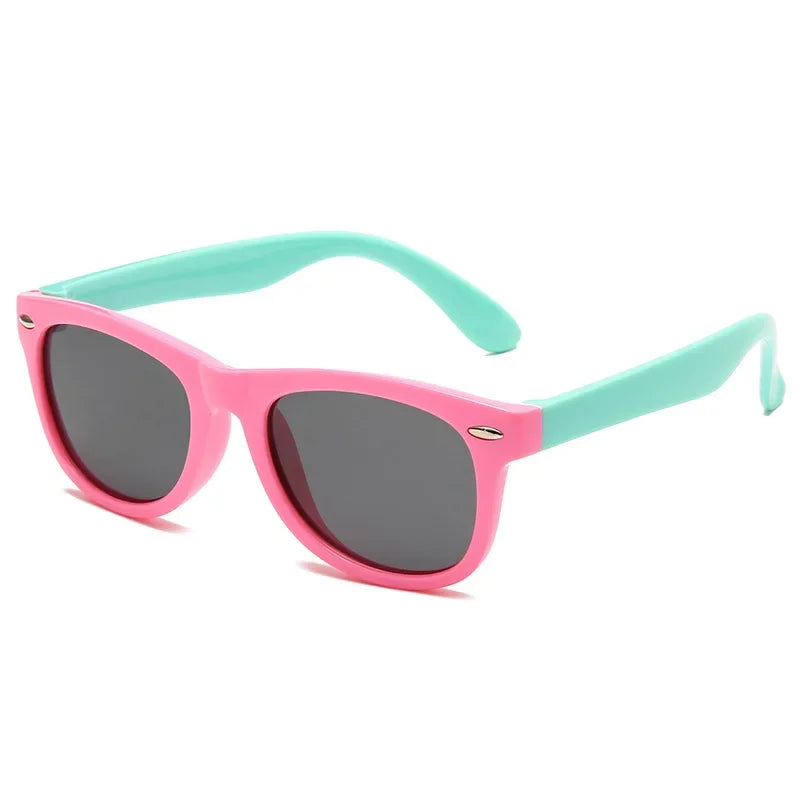 Kids Silicone Round Sunglasses  for Boys Girls