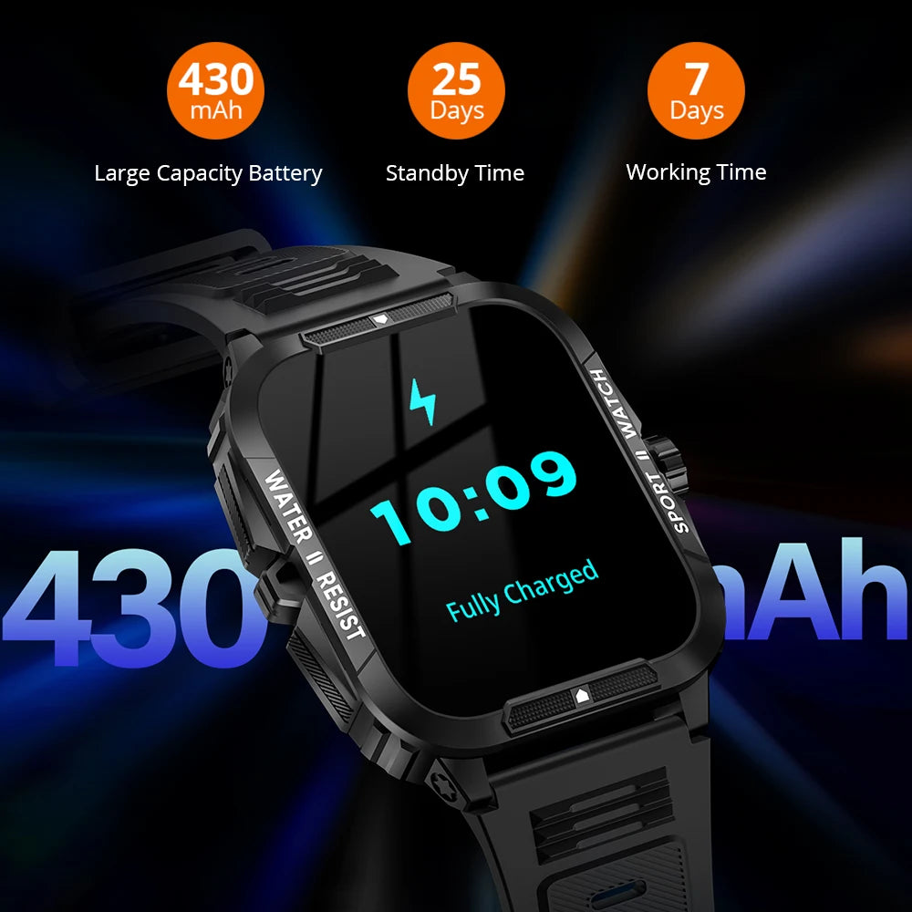 Outdoor Smartwatch  Bluetooth Call Waterproof Sports Fitness