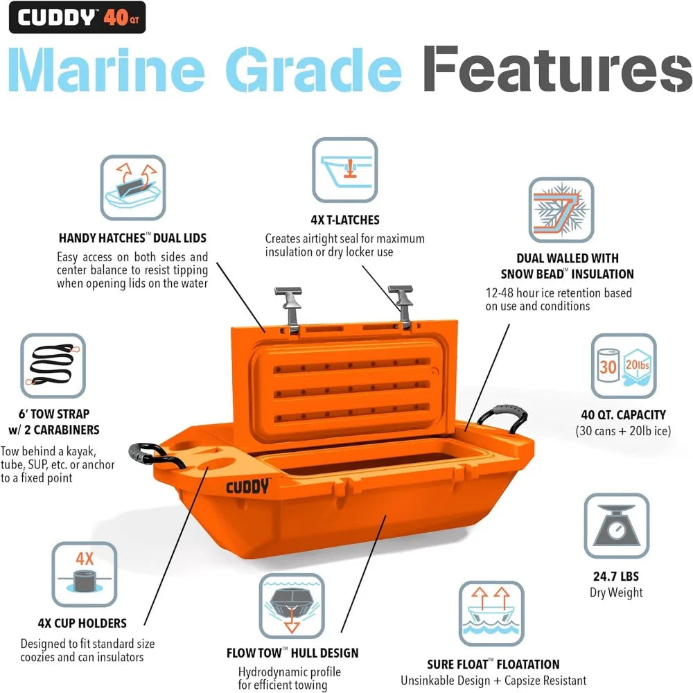 Cuddy Floating Cooler and Dry Storage Vessel