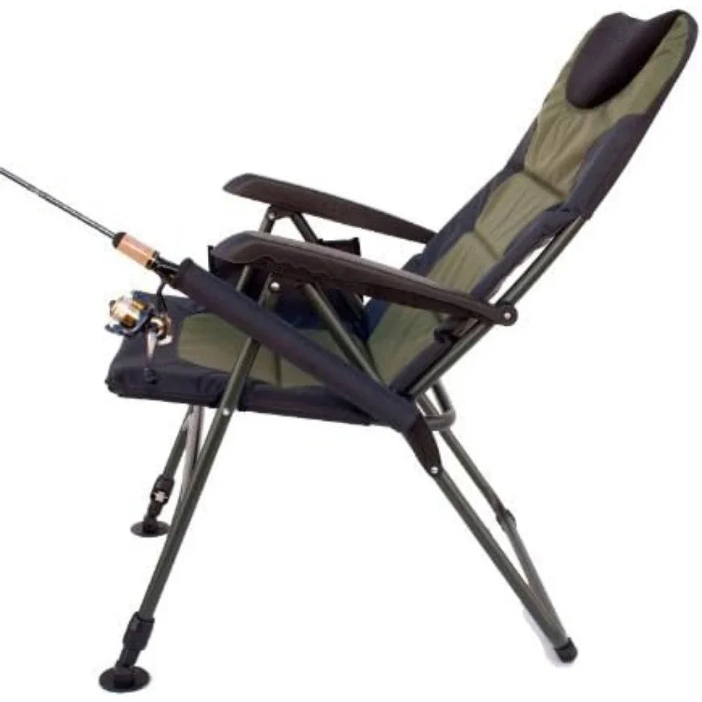 Folding Fishing Chair, Ultimate Comfort  Reclining Feature