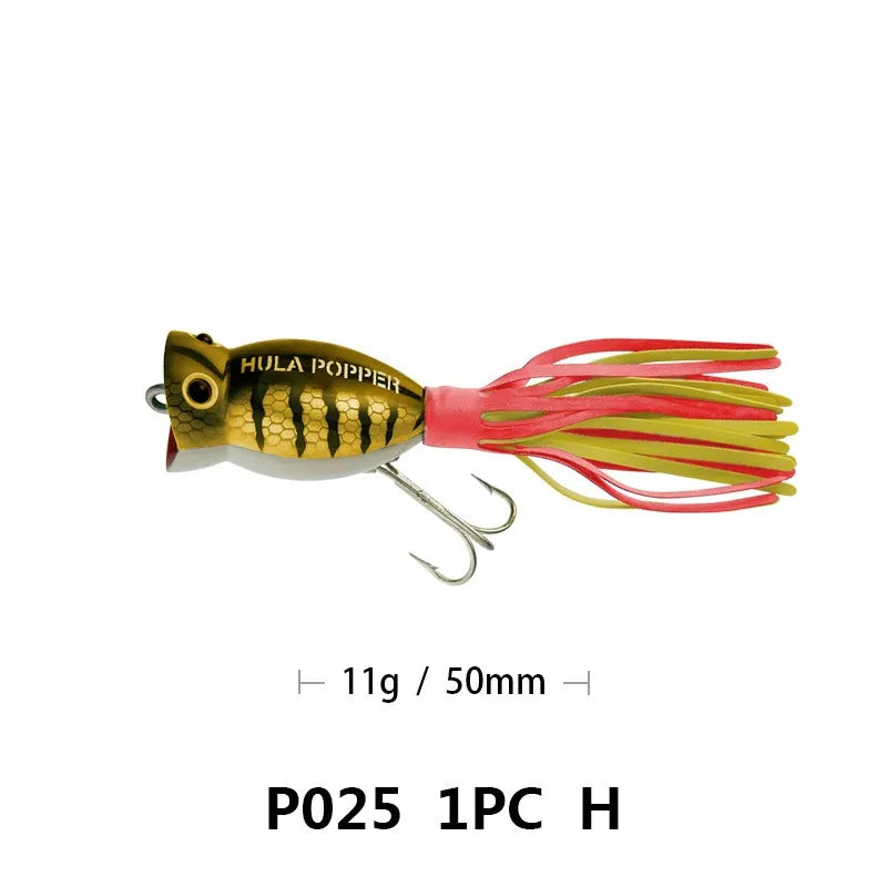 Mini Hula Popper Lure Topwater Trolling Bait