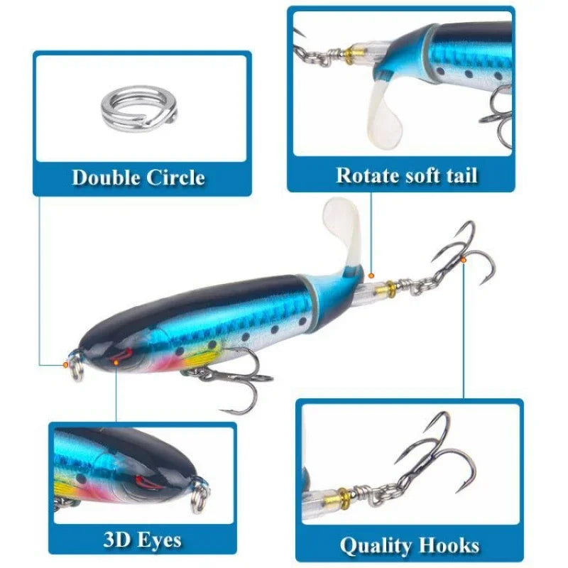 1 Pcs Topwater Fishing Lure Whopper Popper