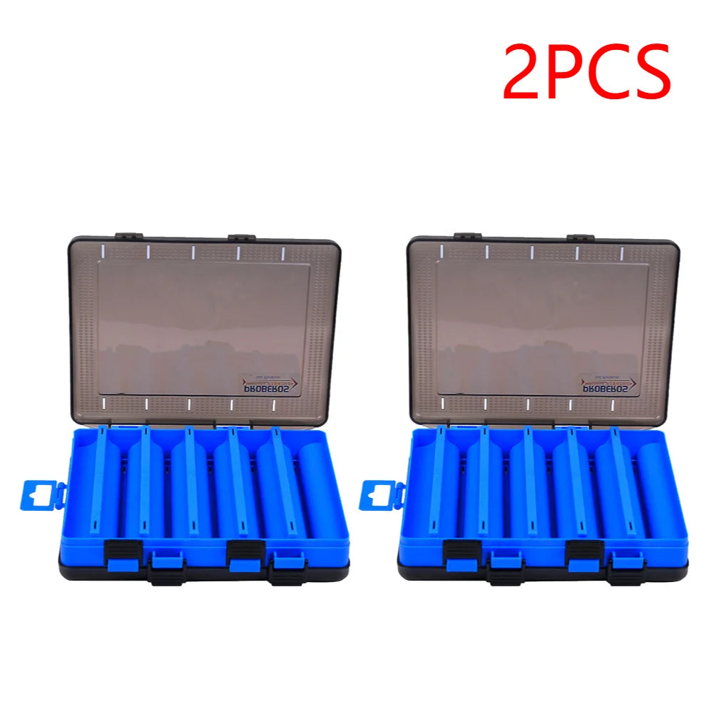 5-1 Pcs Fishing Tackle Box Double Sided Opening