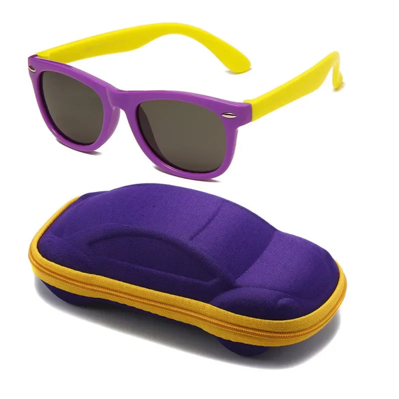 Kids Silicone Round Sunglasses  for Boys Girls