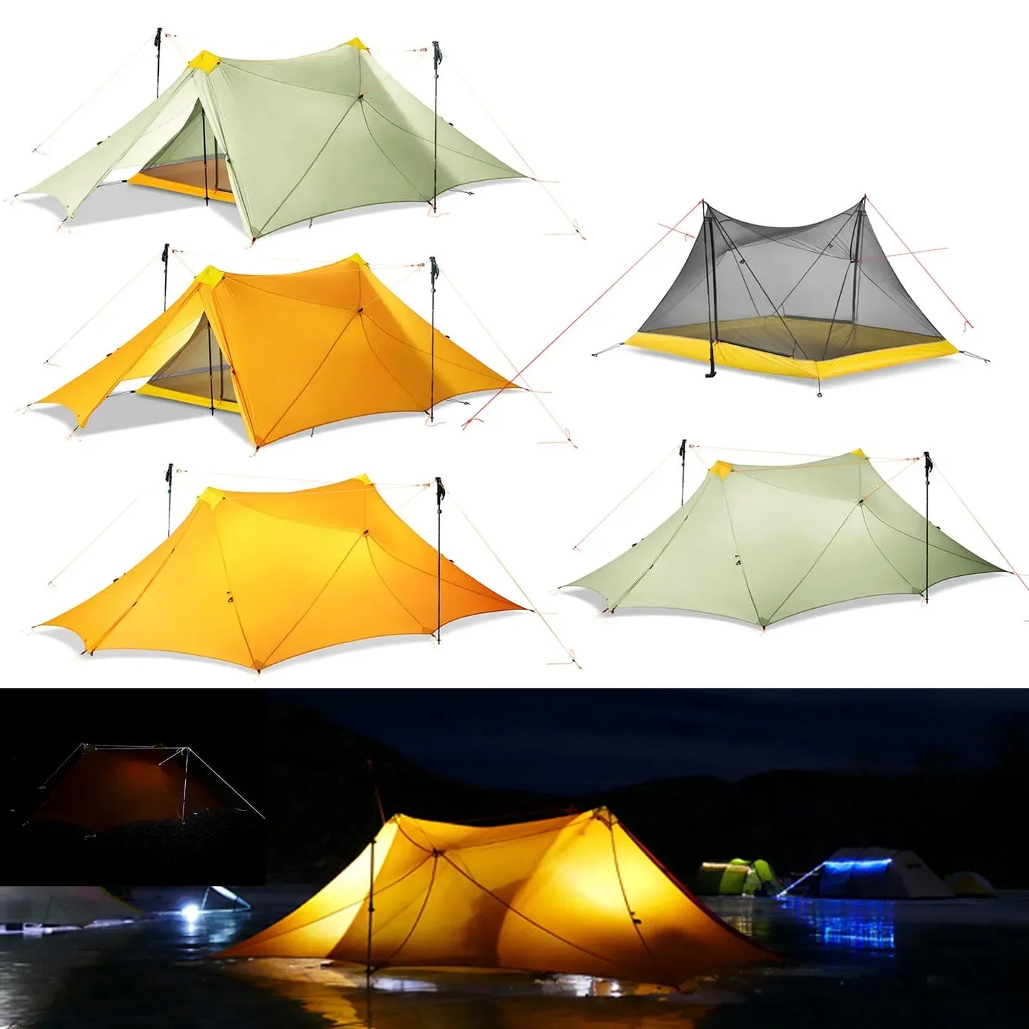 Ultralight 4 Persons 3 Seasons Camping Tent