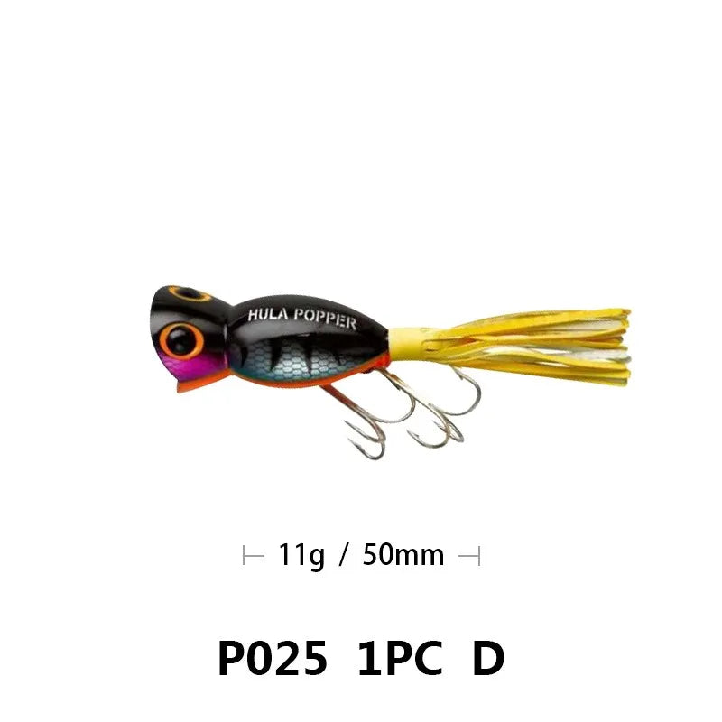 Mini Hula Popper Lure Topwater Trolling Bait