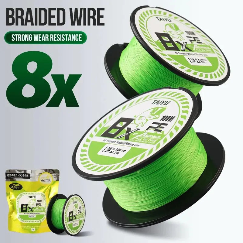 100M PE Braided  32LB-72LB Durable  Fishing Line