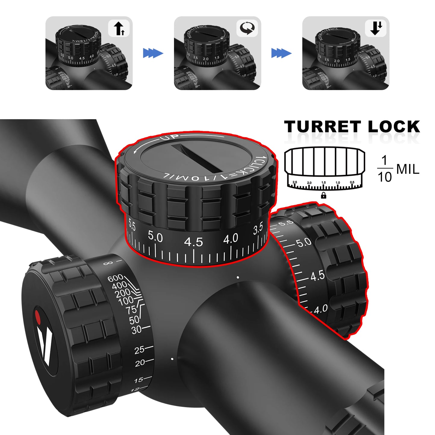 S4 4-16X44 MDL Sight Hunting Tactical Rifle Scopes