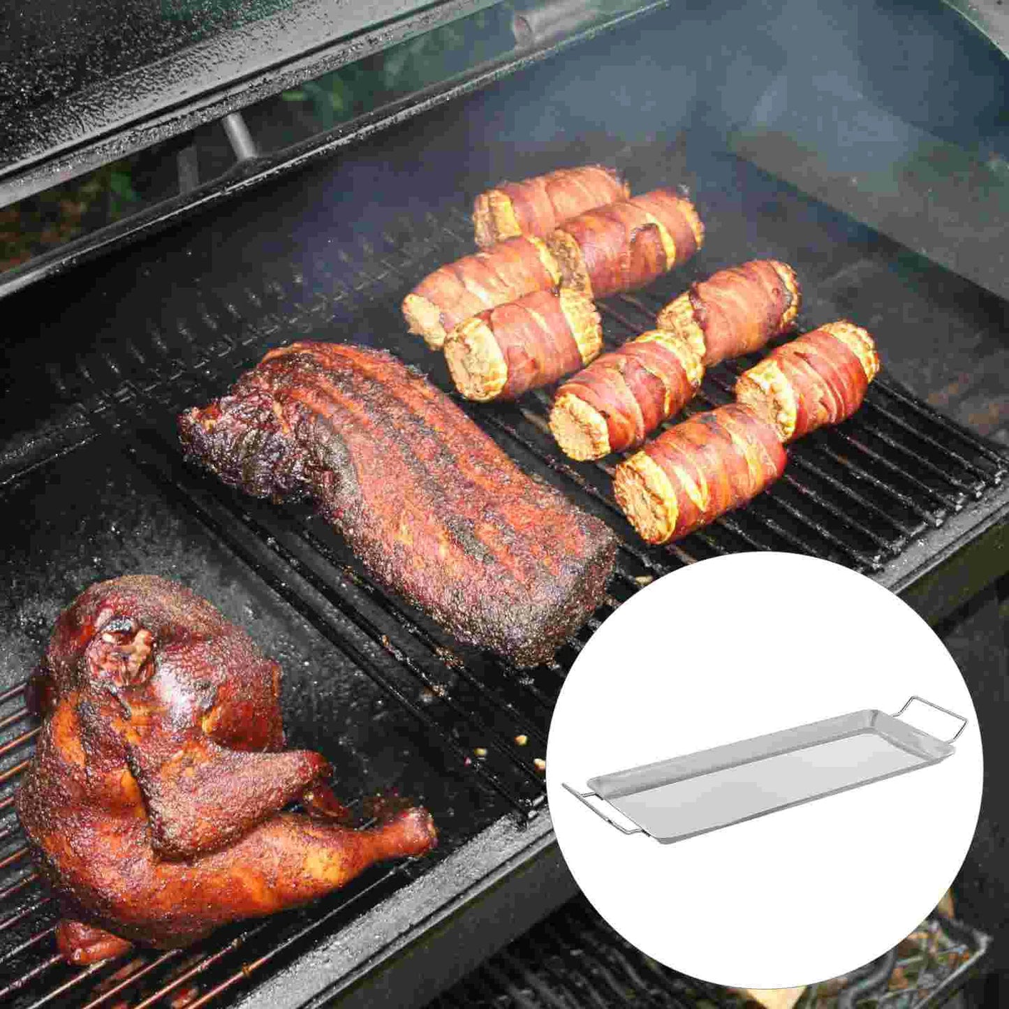 Griddle Pan Stainless Steel Grill Plate Tray