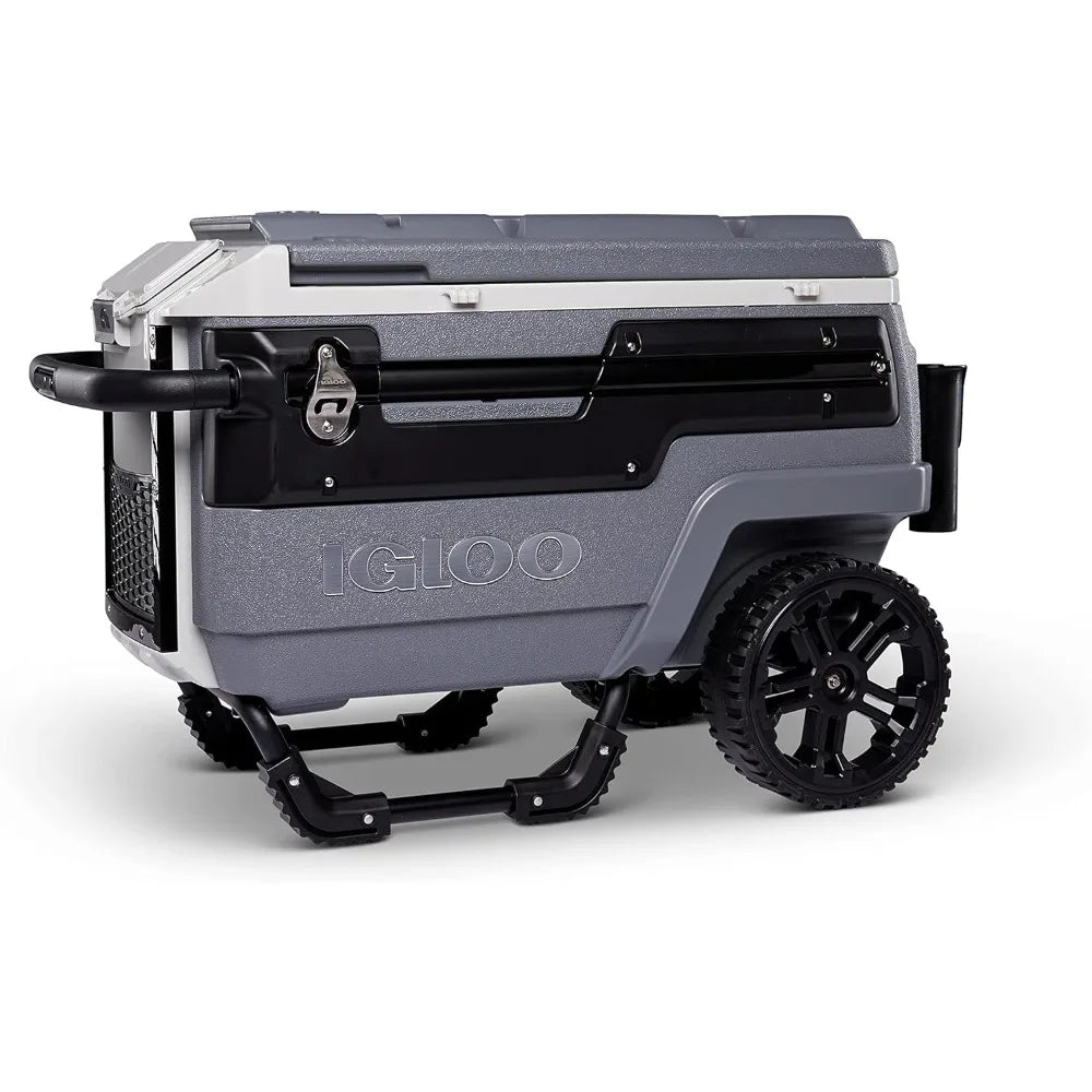 70 Qt Premium Trailmate Wheeled Rolling Cooler, Gray