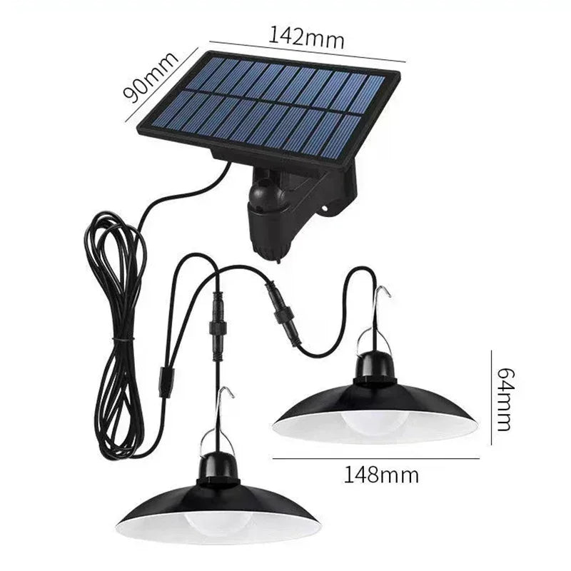 Split Solar Waterproof LED Lights with Remote Control