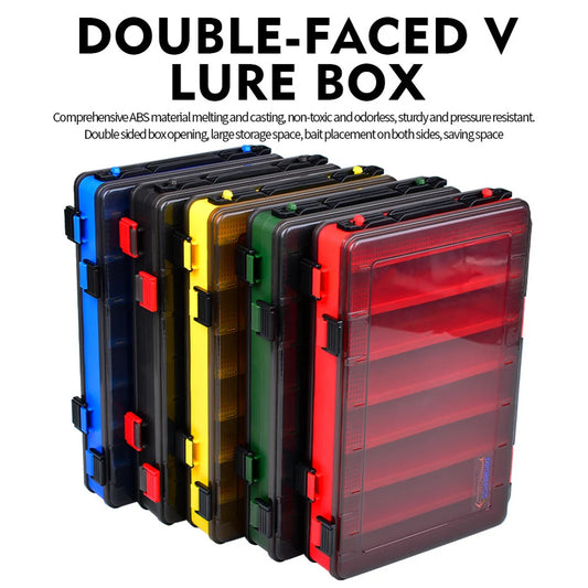 5-1 Pcs Fishing Tackle Box Double Sided Opening